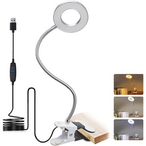 YEERSWAG Flexible Gooseneck Clip-On Desk Lamp with USB Powered - 1 of 4