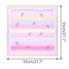 INSPIRE CHIC Women's Rainbow Bowknot Printed Small Square Blended Cotton Scarves 1Pc - 3 of 4