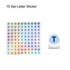 Unique Bargains Laser Capital Alphabet Round Self-Adhesive Reflective Letter Stickers 10 Pcs - 2 of 3