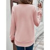 Coolmee Women's Floral Blouses Dressy Casual V Neck Button Down Shirts Lantern Long Sleeve Boho Chiffon Fall Tops - 2 of 4