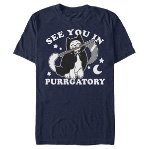 Men's Lost Gods Halloween See You In Purrgatory T-Shirt - 1 of 4