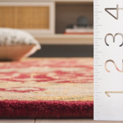 Rust and Beige Hand Tufted Wool Area Rug