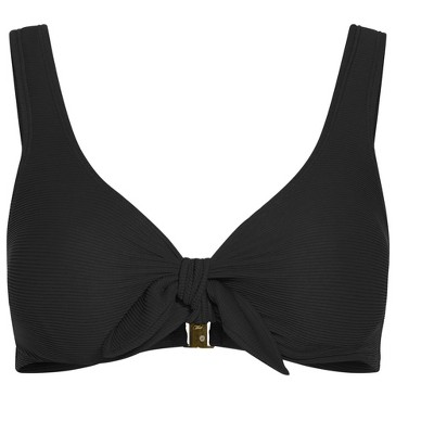Women's Plus Size Valencia Underwire Bikini Top - black | CITY CHIC