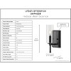 Urban Ambiance Luxury Contemporary Wall Sconce 11.5''H x 4.75''W,  Midnight Black Finish,  Parkes Collection, UHP4228 - 3 of 4