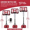 RISOKEYS Portable Basketball Hoop, Height Adjustable 4.8-7.7ft, with 28'' Backboard and Wheels, for Indoor Outdoor - 3 of 4