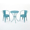 Janey 3-Piece Iron Patio Small Space Chat Set, Outdoor Furniture for Garden - Maison Boucle - 2 of 4