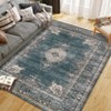 Area Rugs for Living Room Floral Vintage Soft Non Slip Machine Washable Distressed Vintage Rug for Bedroom Dining Room - 2 of 4
