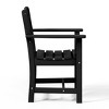 WestinTrends Ashore Outdoor HDPE Patio Classic Dining Arm Chair, White - 4 of 4