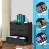 3-Drawer Lateral File Cabinet with Lock, Heavy-Duty Wide Steel Filing Cabinet for Letter, Legal & A4 Documents, Horizontal Storage for Home Office - 4 of 4