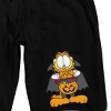 Garfield Halloween Cat Men's Black Lounge Shorts - 2 of 3