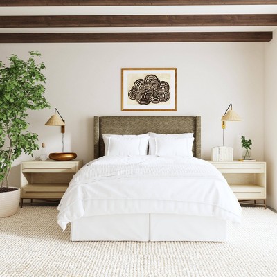 King Austin Wingback Headboard in Tweed Milsap Granite - Threshold™: Pine Frame, Box Spring Required