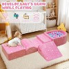 Hooseng Kids Couch, 5-in 1 Modular Sectional Toddler Playing Sofa, Multi-Combination Glow-in-The-Dark Climbing Blocks Toys - 3 of 4
