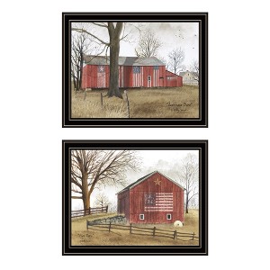 2- Piece Vignette All American Barns Black Framed Wall Art for Living Room, Bedroom Wall Art Print for Home Decor by Billy Jacobs - 1 of 4