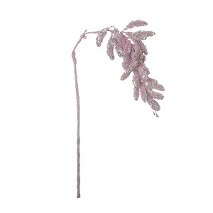 Northlight 34" Pink Glitter Hanging Pine Christmas Spray - 1 of 3