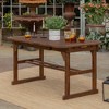 Osparple 79"/60" Outdoor Dining Table,Modern Rectangle Acacia Wood Patio Table with Butterfly Leaf for 4 to 6 Chairs - 2 of 4