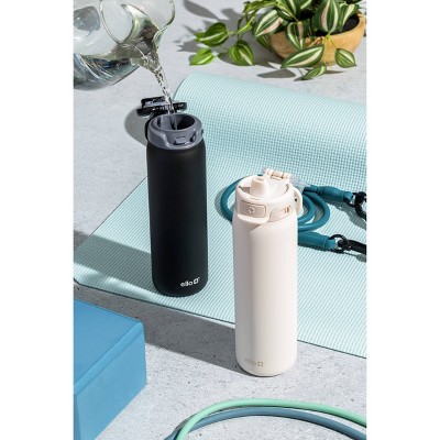 Ello Pop and Fill 22oz Stainless Steel Water Bottle Black
