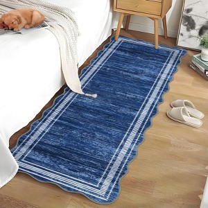 Washable Modern Bordered Non Slip Area Rugs for Living Room Dining Room, Low Pile Geometric Carpet for Home Office - 1 of 4