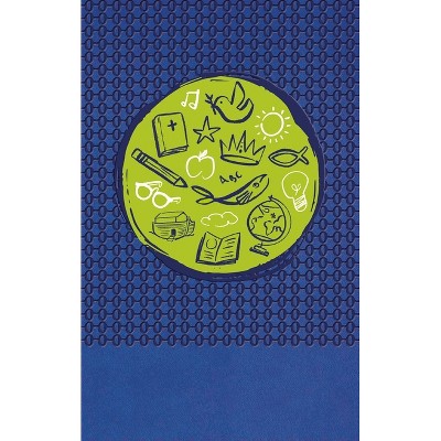 Nirv, Tiny Theologians Bible, Leathersoft Over Board, Blue, Comfort Print - by  Zondervan (Leather Bound)