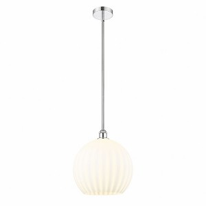 White Venetian - 1 Light Stem Hung Pendant In Modern Style-16.13 Inches Tall and 13.75 Inches Wide - 1 of 1