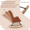Rocking Chair, Upholstered Rocking Chair With Backrest and Pockets for Living Room, Bedroom, Balcony - 4 of 4