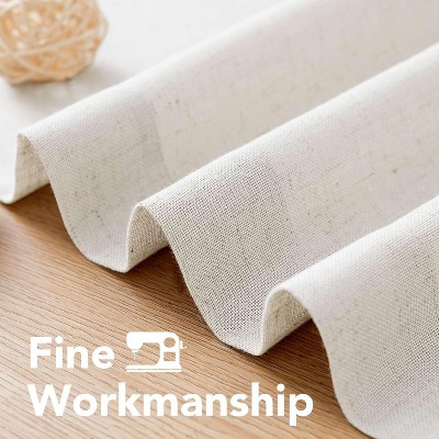 H.Versailtex Linen Curtains Nickel Grommet Energy Saving Light Filtering Semi Sheer Curtain TERRACOTTA 52W x 96L