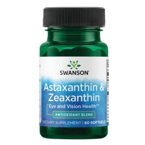 Swanson Dietary Supplements Astaxanthin & Zeaxanthin to Support Eye and Vision Health Softgel 60ct. - 1 of 3