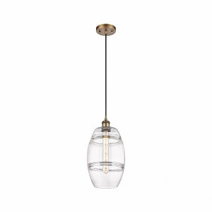 Vaz - 1 Light Cord Hung Mini Pendant In Industrial Style-9.88 Inches Tall and 8 Inches Wide - 1 of 1