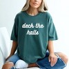 Simply Sage Market Women's Deck The Halls Bold Cursive Short Sleeve Garment Dyed Tee - 2 of 4