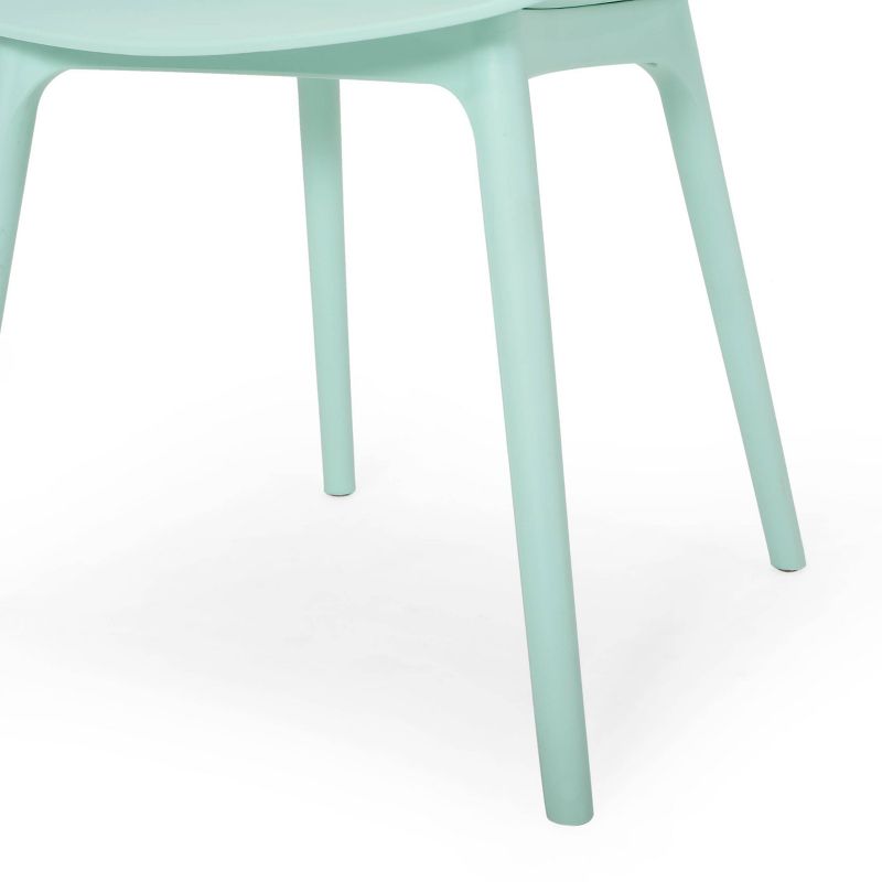 Azalea 2pk Resin Modern Dining Chair - Mint - Christopher Knight Home, 4 of 10