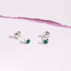 Girl's Bezel Cubic Zirconia 14k Gold Earrings - In Season Jewelry - 4 of 4