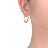 Elegant 14K Yellow Gold Hoop Earrings Adorned with Sparkling Cubic Zirconia for a Glamorous and Sophisticated Look - 2 of 3