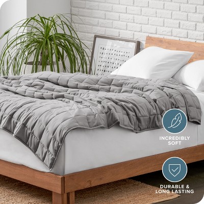 Light Grey Cotton Kids Weighted Blanket 40"x60" 7 lbs