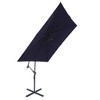 8.2' x 8.2' Square Patio Offset Deck Umbrellas with Cross Base - Wellfor - 2 of 4