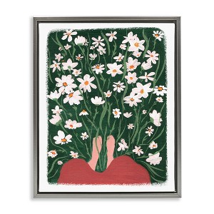 Stupell Industries Standing in Peaceful Flower Meadow Blooming Daisies Painting, 17" x 21" - 1 of 4