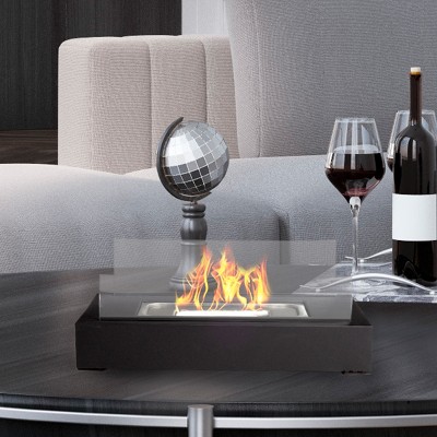 Tabletop Fire Pit - Rectangular Indoor or Outdoor Ventless Fireplace - Clean Burning Portable Heat with 360-View by Northwest