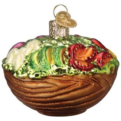 Old World Christmas Blown Glass Ornament for Christmas Tree, Bowl of Salad