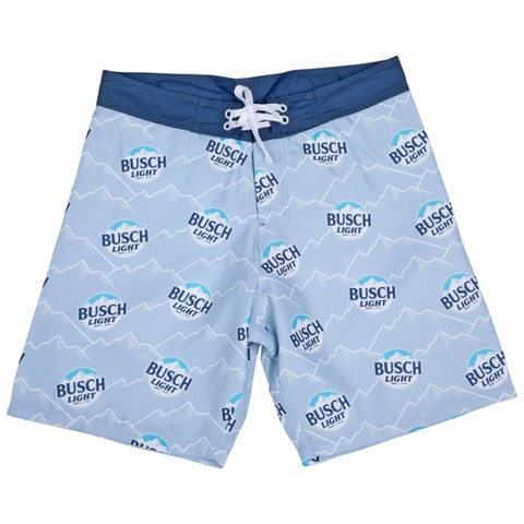 Busch Mens Busch Light Logo & Mountain Range All Over Print Board Shorts - XLarge (36)