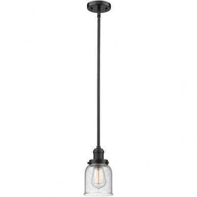 Bell - 1 Light Stem Hung Mini Pendant In Industrial Style-10 Inches Tall and 5 Inches Wide