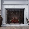 CENGHU Modern 3-Panel Steel Mesh Fireplace Screen Decor Cover Child Baby Pets Safty Fire Folded Doors,classic 3 - 4 of 4