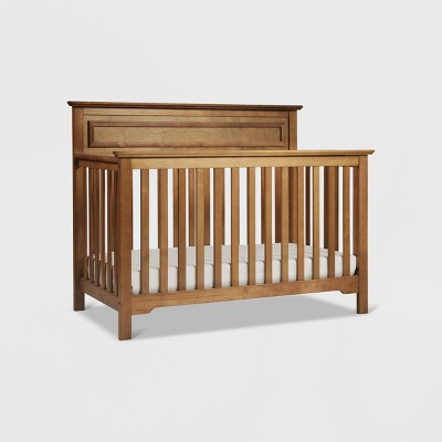 Chestnut Pine 4-in-1 Convertible Crib with High Headboard