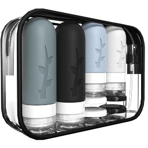 18 Pack Travel Bottles for Toiletries, TSA Approved Leak Proof Silicone Containers for Refillable Shampoo - 1 of 4