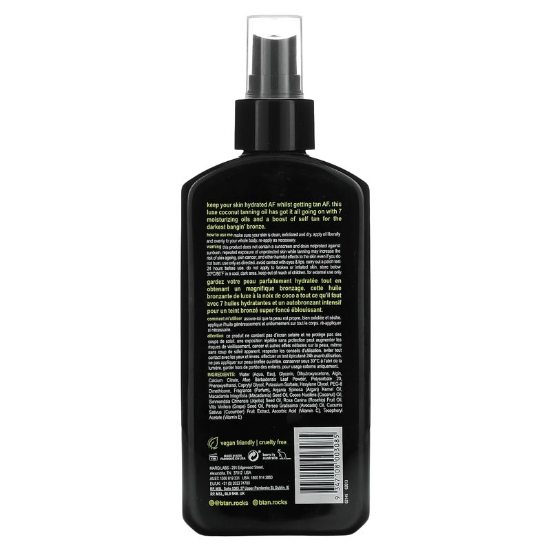 b.tan Tanned AF, Deep Tanning Dry Spray Oil, 8 fl oz (236 ml), 2 of 3