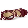 Allegra K Women's Lace Up Platform Chunky High Heels Sandals - 4 of 4