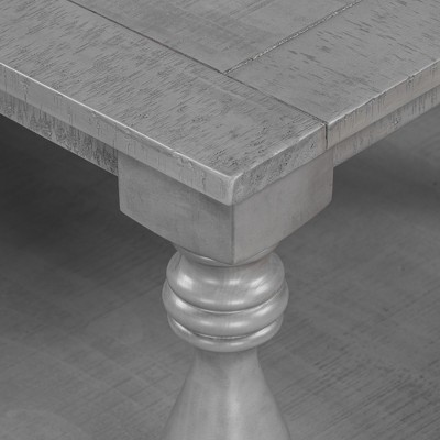 U_STYLE Vintage Coffee Table Featuring Artistic Vase Column Legs and Luxurious Pine Veneer for Timeless Charm