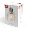 Globe Electric 1-Light Matte Black Pendant Light with Ribbed Glass Shade and Matte Brass Accent: ETL Listed, Adjustable Height, No Bulb Included - 4 of 4