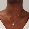 HTUTWOO Gold Letter Necklace for Women Tiny Pendant Necklaces Dainty Choker Necklace Cute Necklace Stack Teen Gift Personalized Jewelry Gifts - 2 of 4