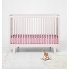 Bacati - Pink Quatrofoile Printed 100 percent Cotton Universal Baby US Standard Crib or Toddler Bed Fitted Sheet - 4 of 4