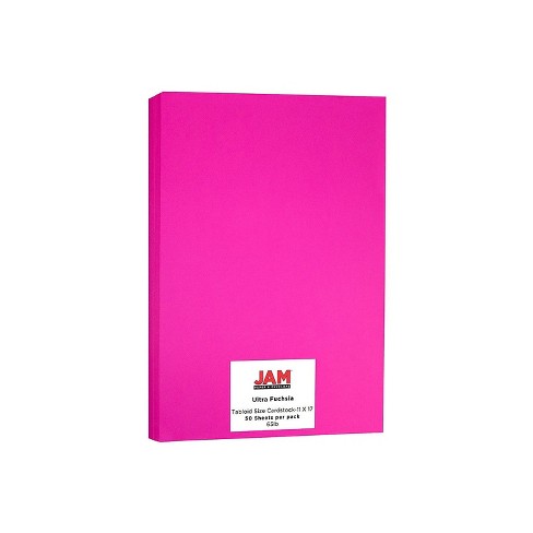 Ultra Fuchsia - Bright Color Card Stock Paper Legal Size 8.5' x 14' Pack of 50, Ultra Fuschia