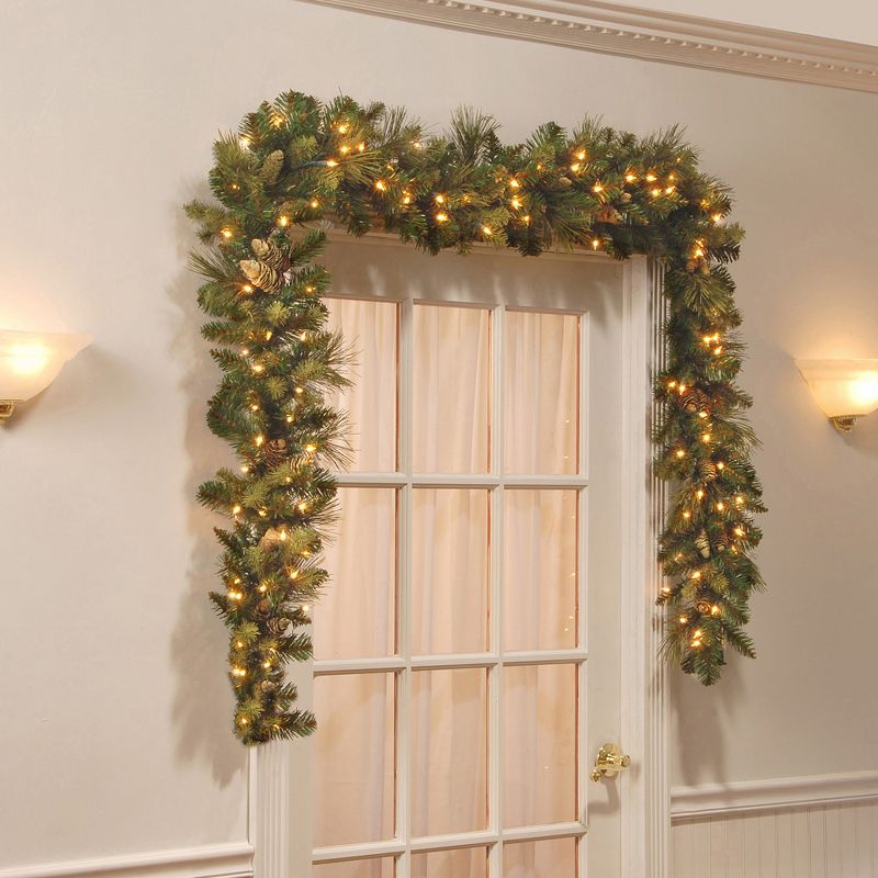 National Tree Company 9 ft. Carolina Pine Garland with Battery Operated LED Lights, 3 of 8