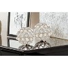 HomeRoots Set of Two Silver and Clear Faux Crystal and Pearl Decorative Orbs - 2 of 4